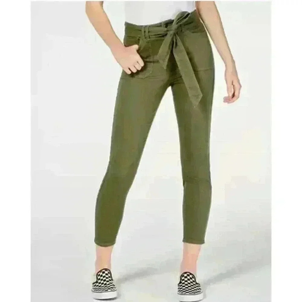Vanilla Star Belted Cropped Jeans